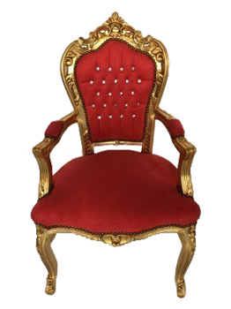 Red armchair rental in Milan Italy